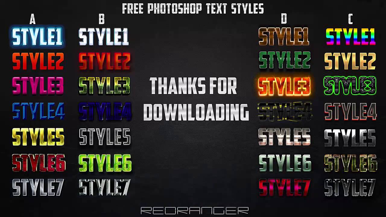 free text style download